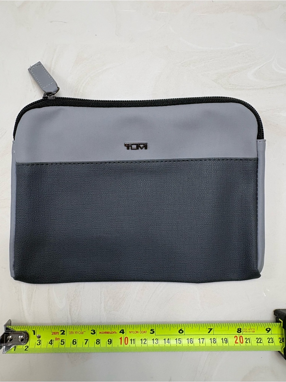 Tumi X Delta airline Gray and Black Travel Pouch